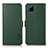 Leather Case Stands Flip Cover Holder B03H for Realme C11 (2021) Green