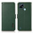 Leather Case Stands Flip Cover Holder B03H for Realme C21 Green