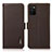 Leather Case Stands Flip Cover Holder B03H for Samsung Galaxy A02s Brown