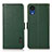 Leather Case Stands Flip Cover Holder B03H for Samsung Galaxy A03 Core Green