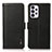 Leather Case Stands Flip Cover Holder B03H for Samsung Galaxy A33 5G Black