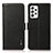 Leather Case Stands Flip Cover Holder B03H for Samsung Galaxy A52 5G Black