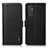 Leather Case Stands Flip Cover Holder B03H for Samsung Galaxy A82 5G Black