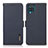 Leather Case Stands Flip Cover Holder B03H for Samsung Galaxy F12 Blue