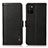 Leather Case Stands Flip Cover Holder B03H for Samsung Galaxy M02s Black