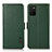 Leather Case Stands Flip Cover Holder B03H for Samsung Galaxy M02s Green