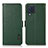 Leather Case Stands Flip Cover Holder B03H for Samsung Galaxy M32 4G Green