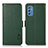 Leather Case Stands Flip Cover Holder B03H for Samsung Galaxy M52 5G Green