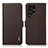 Leather Case Stands Flip Cover Holder B03H for Samsung Galaxy S21 Ultra 5G Brown