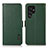 Leather Case Stands Flip Cover Holder B03H for Samsung Galaxy S21 Ultra 5G Green