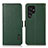 Leather Case Stands Flip Cover Holder B03H for Samsung Galaxy S24 Ultra 5G Green