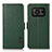 Leather Case Stands Flip Cover Holder B03H for Sharp Aquos R6 Green