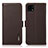 Leather Case Stands Flip Cover Holder B03H for Sharp Aquos Sense4 Brown