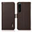 Leather Case Stands Flip Cover Holder B03H for Sony Xperia 1 IV Brown