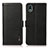 Leather Case Stands Flip Cover Holder B03H for Sony Xperia Ace III Black