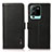 Leather Case Stands Flip Cover Holder B03H for Vivo V25 Pro 5G Black