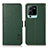 Leather Case Stands Flip Cover Holder B03H for Vivo V25 Pro 5G Green