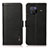 Leather Case Stands Flip Cover Holder B03H for Vivo X80 5G Black