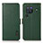 Leather Case Stands Flip Cover Holder B03H for Vivo X80 Pro 5G Green