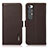 Leather Case Stands Flip Cover Holder B03H for Xiaomi Mi 10S 5G Brown