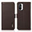 Leather Case Stands Flip Cover Holder B03H for Xiaomi Mi 11i 5G Brown