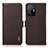 Leather Case Stands Flip Cover Holder B03H for Xiaomi Mi 11T 5G Brown