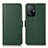 Leather Case Stands Flip Cover Holder B03H for Xiaomi Mi 11T Pro 5G Green