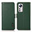 Leather Case Stands Flip Cover Holder B03H for Xiaomi Mi 12 5G Green