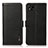 Leather Case Stands Flip Cover Holder B03H for Xiaomi POCO C3 Black