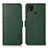 Leather Case Stands Flip Cover Holder B03H for Xiaomi POCO C3 Green