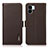 Leather Case Stands Flip Cover Holder B03H for Xiaomi Poco C50 Brown