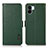 Leather Case Stands Flip Cover Holder B03H for Xiaomi Poco C50 Green