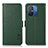 Leather Case Stands Flip Cover Holder B03H for Xiaomi Poco C55 Green
