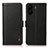 Leather Case Stands Flip Cover Holder B03H for Xiaomi Poco C65 Black