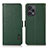 Leather Case Stands Flip Cover Holder B03H for Xiaomi Poco F5 5G Green