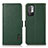 Leather Case Stands Flip Cover Holder B03H for Xiaomi POCO M3 Pro 5G Green