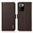 Leather Case Stands Flip Cover Holder B03H for Xiaomi Poco X3 GT 5G Brown