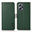 Leather Case Stands Flip Cover Holder B03H for Xiaomi Poco X4 GT 5G Green