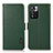 Leather Case Stands Flip Cover Holder B03H for Xiaomi Poco X4 NFC Green