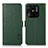 Leather Case Stands Flip Cover Holder B03H for Xiaomi Redmi 10 Power Green