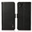 Leather Case Stands Flip Cover Holder B03H for Xiaomi Redmi 10A 4G Black