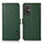 Leather Case Stands Flip Cover Holder B03H for Xiaomi Redmi 11 Prime 4G Green