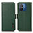 Leather Case Stands Flip Cover Holder B03H for Xiaomi Redmi 12C 4G Green