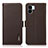Leather Case Stands Flip Cover Holder B03H for Xiaomi Redmi A2 Brown