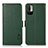 Leather Case Stands Flip Cover Holder B03H for Xiaomi Redmi Note 10 JE 5G Green