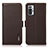 Leather Case Stands Flip Cover Holder B03H for Xiaomi Redmi Note 10 Pro Max Brown