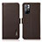 Leather Case Stands Flip Cover Holder B03H for Xiaomi Redmi Note 11 5G