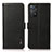 Leather Case Stands Flip Cover Holder B03H for Xiaomi Redmi Note 11 Pro 4G Black