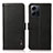 Leather Case Stands Flip Cover Holder B03H for Xiaomi Redmi Note 12 4G Black