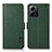 Leather Case Stands Flip Cover Holder B03H for Xiaomi Redmi Note 12 4G Green